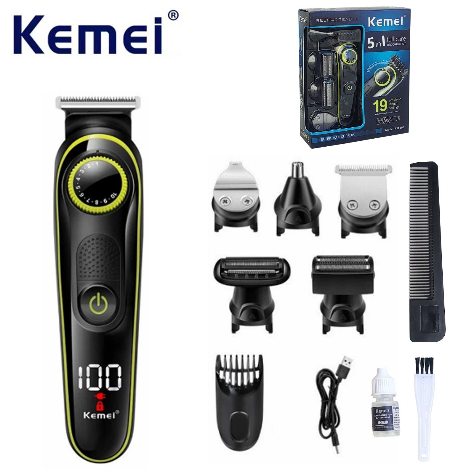 مجموعة العناية الكاملة 5 في 1 للعناية بالشعر "KM-696"