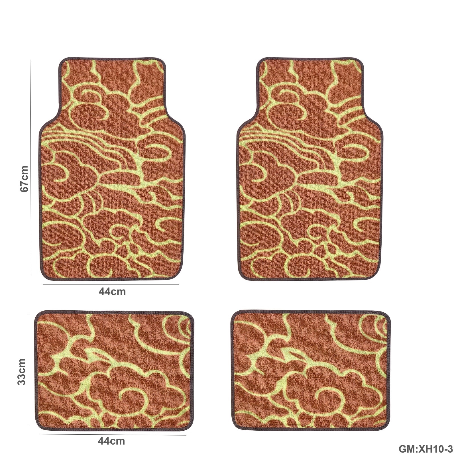 4 قطع سجادة أرضية للسيارة "xh10-3"