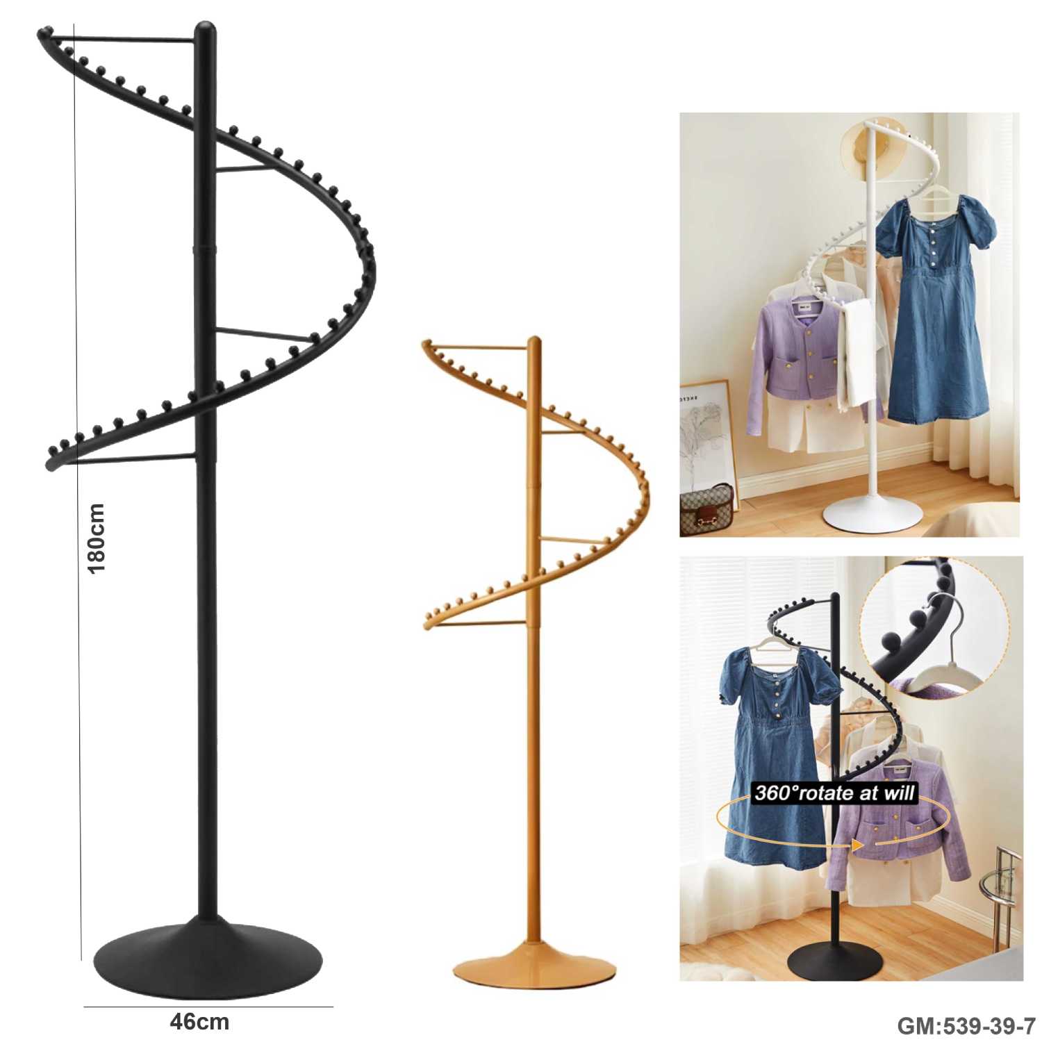 Rotatable Metal Clothes Rack "539-39-7"