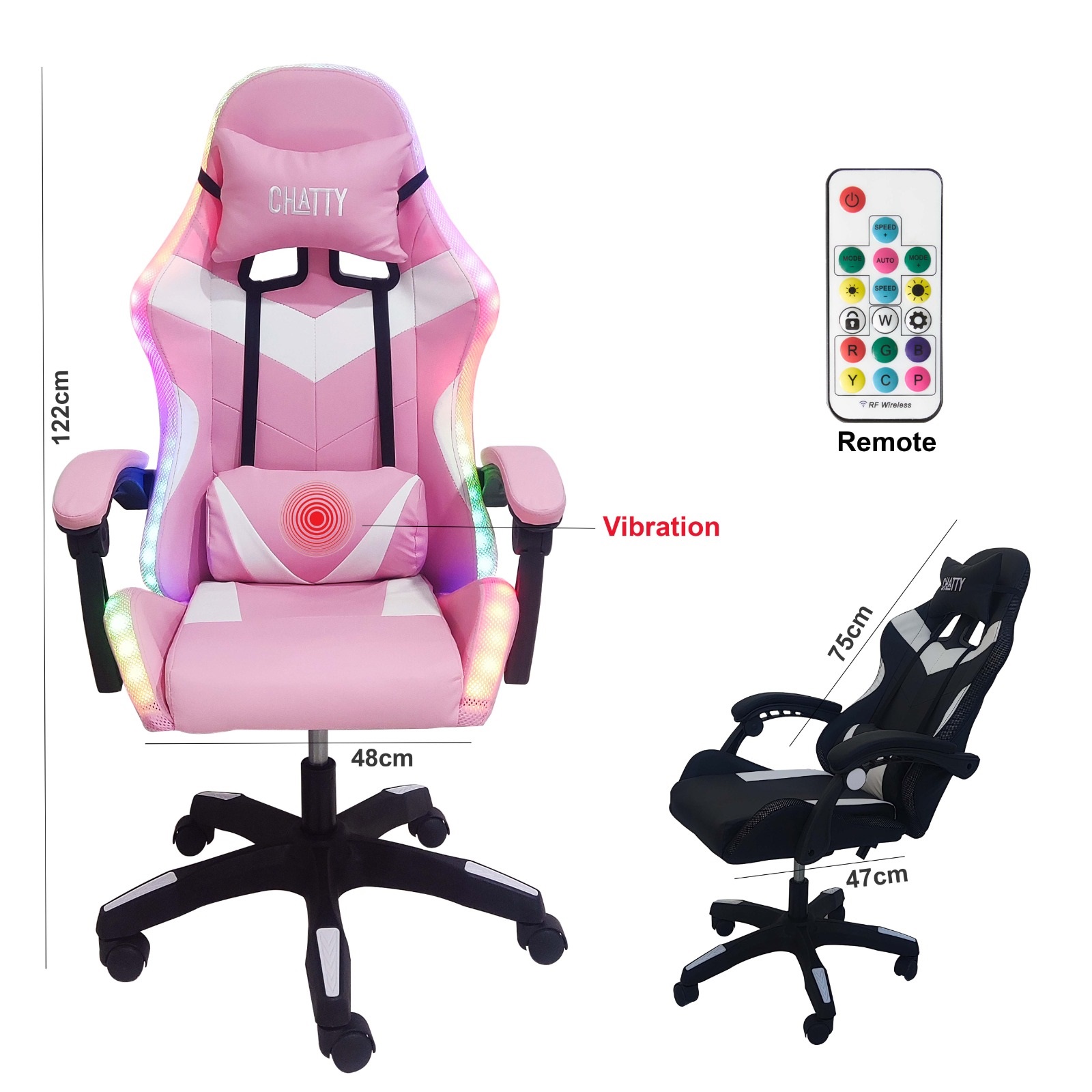 CHATTY RGB Comfortable Leather Gaming Chair "CS-LCHR01"
