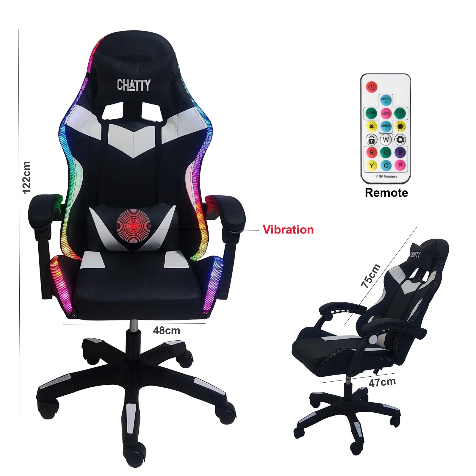 CHATTY RGB Comfortable Leather Gaming Chair "CS-LCHR01"