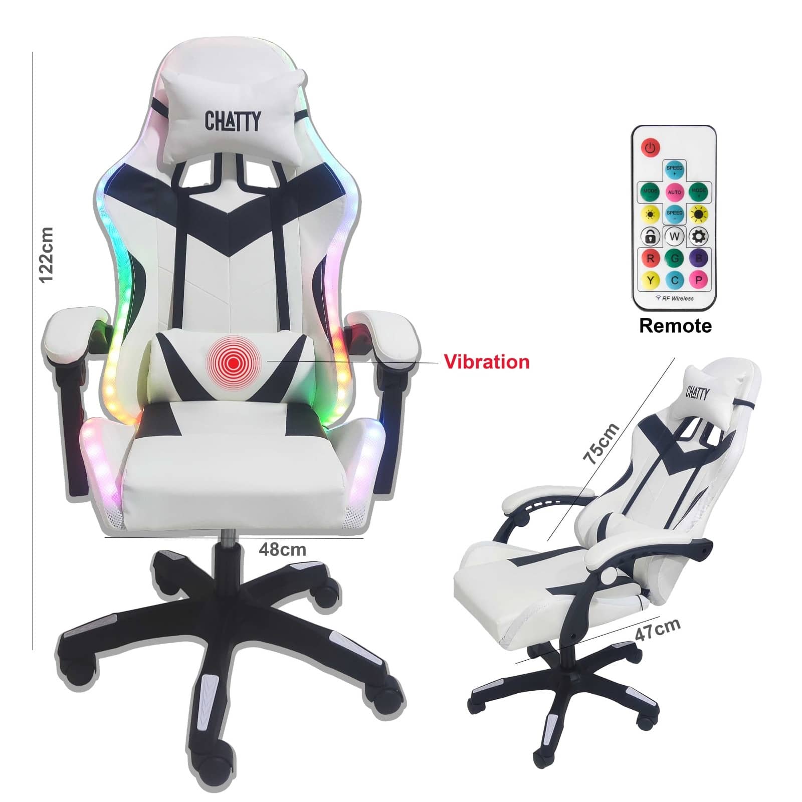 CHATTY RGB Comfortable Leather Gaming Chair "CS-LCHR01"