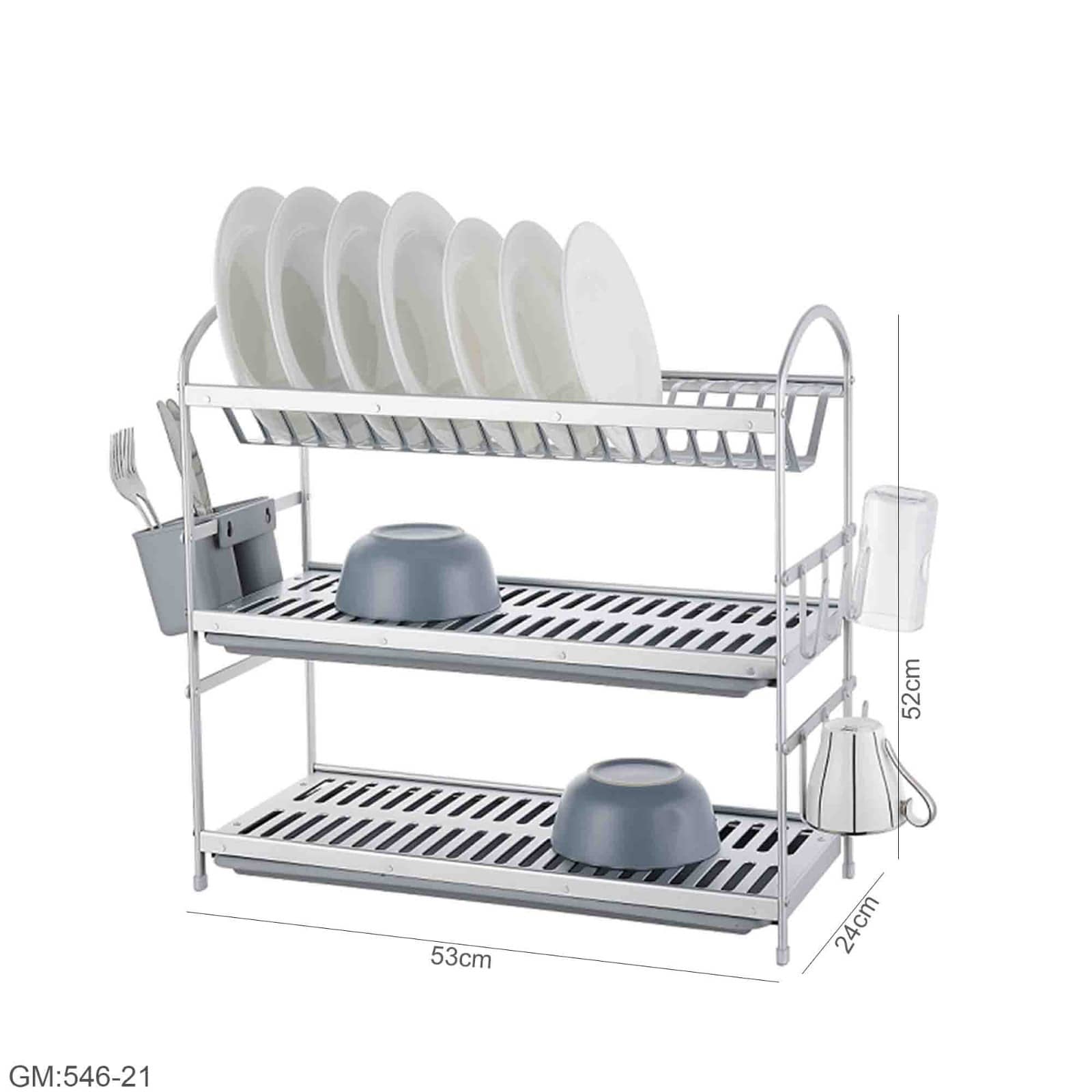 رف تجفيف الأطباق الألومنيوم "546-21"