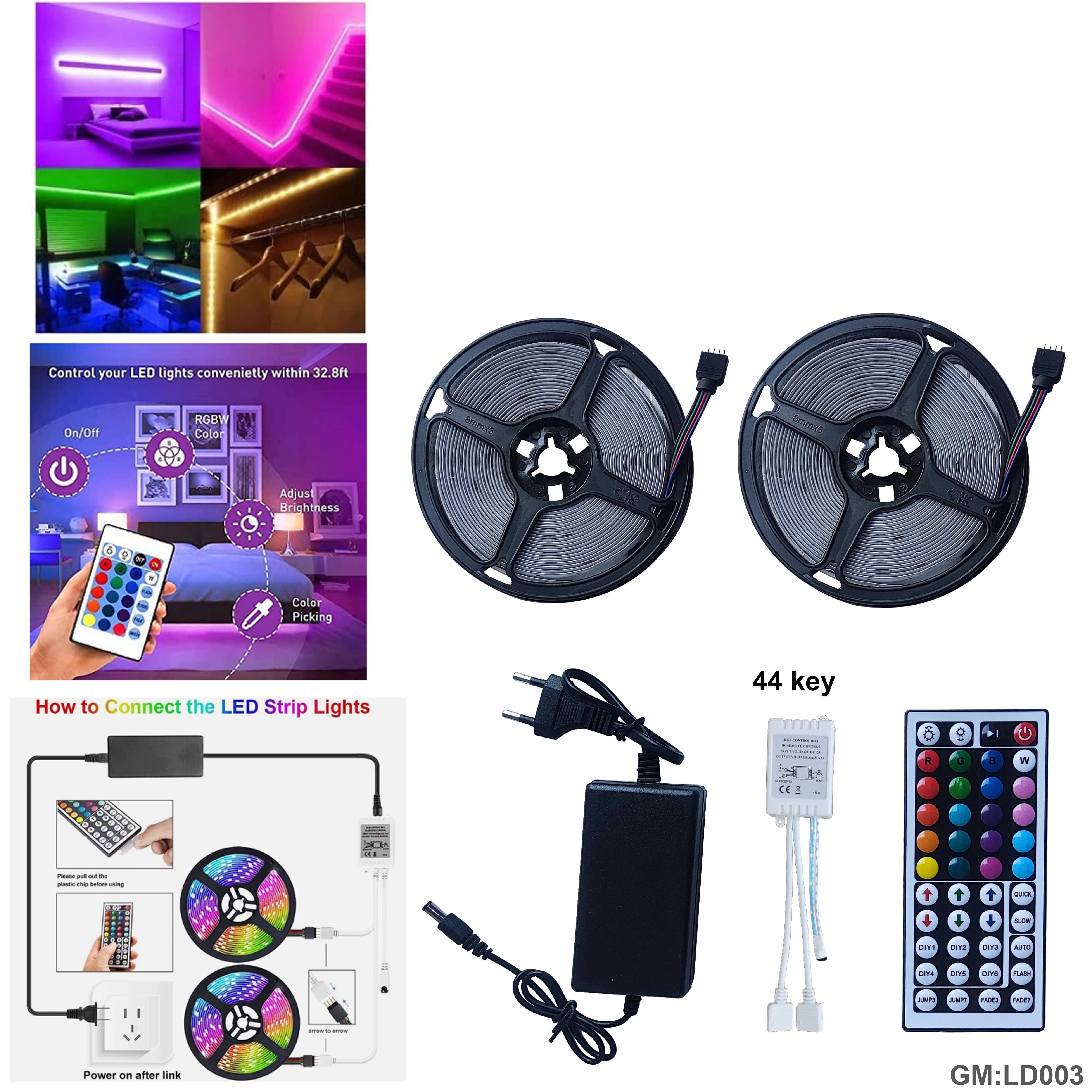 RGB Led Light Strip With Remote Control "LD003"