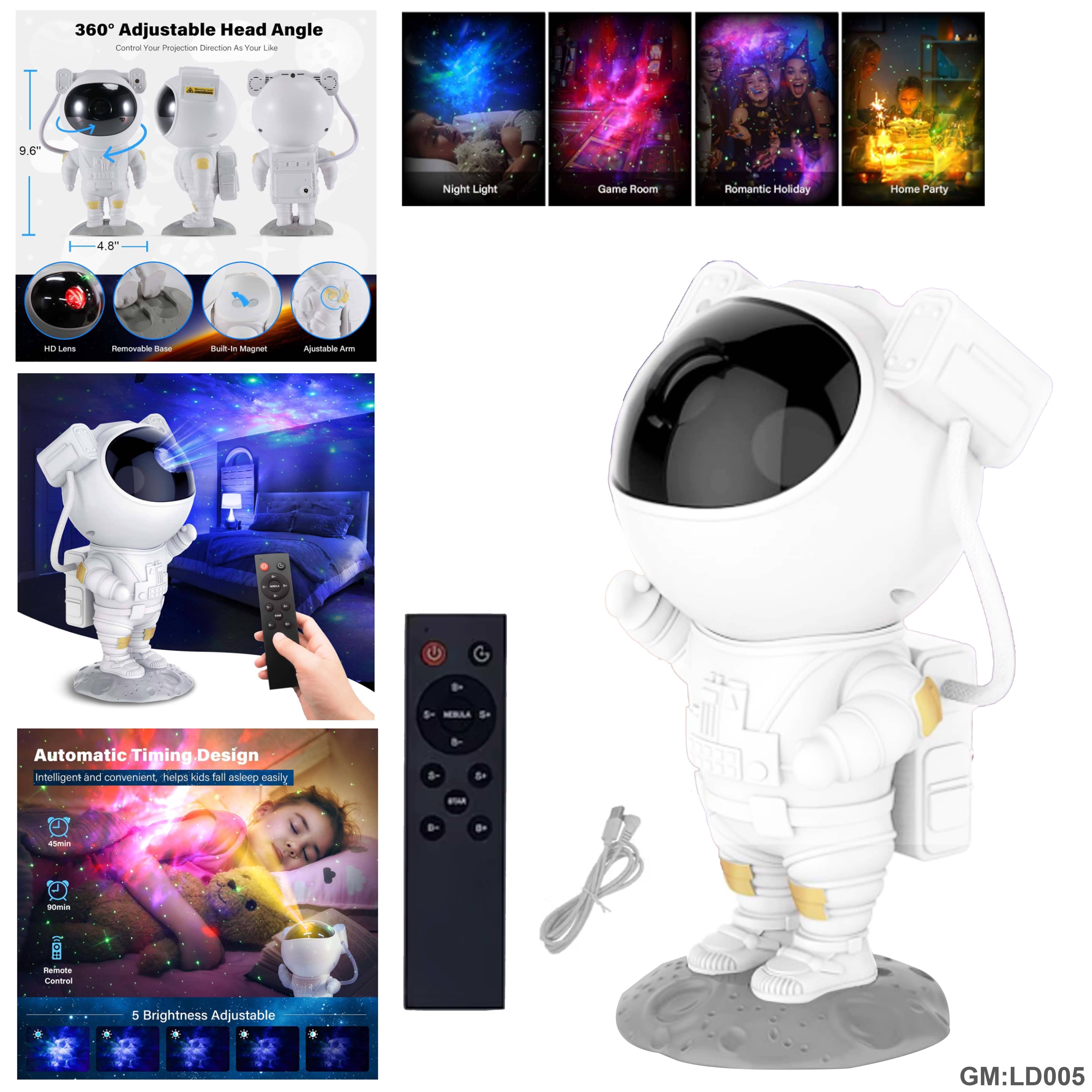 منظار الفضاء لرؤية النجوم، مصباح ليلي بتقنية LED "LD005"