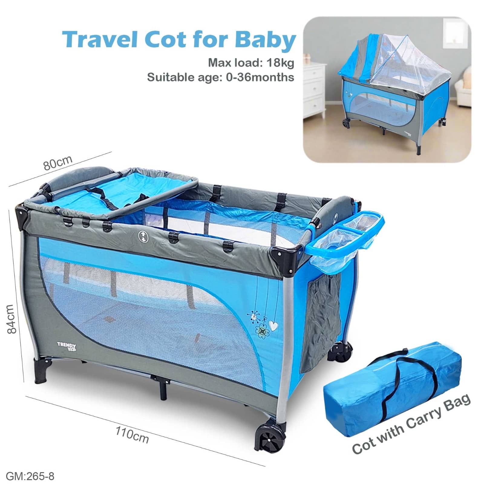 Travel Cot for Baby"bd357-2"