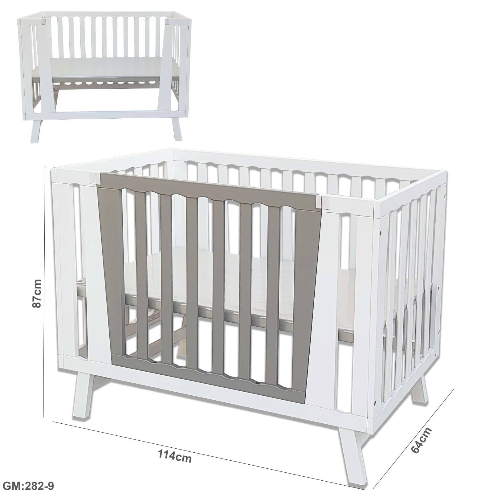 Wooden Baby Co-sleeping Bed"bd358-4"