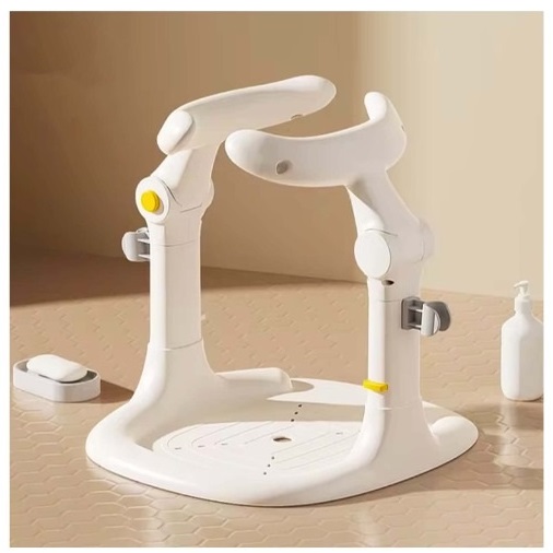 Non-Slip Plastic Standing Baby Bath Shower Stand – Adjustable Height 47–57 cm, Foldable for Storage & Travel (BT118-1)