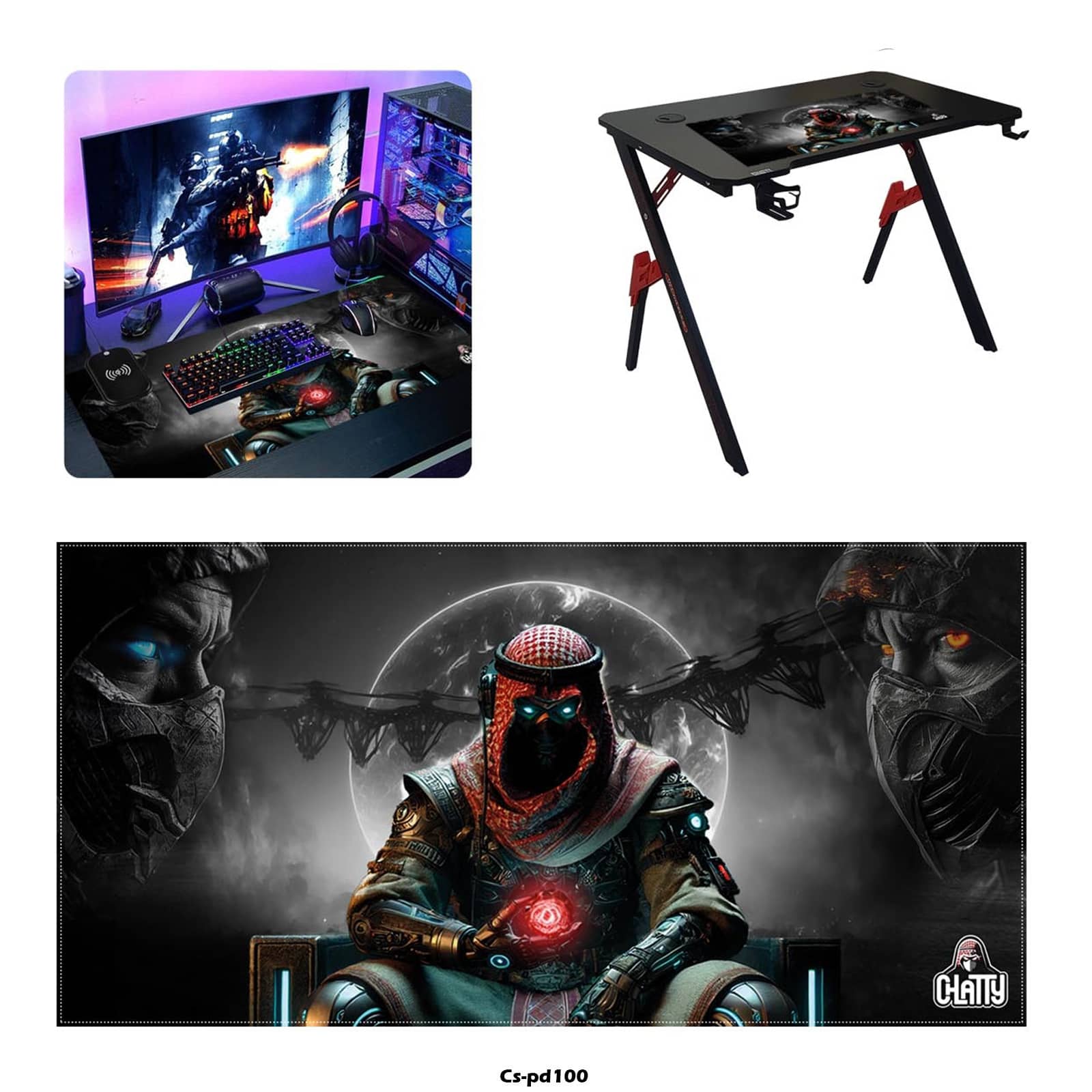 حصيرة الماوس اللاسلكية "CHATTY" "CS-PD100"