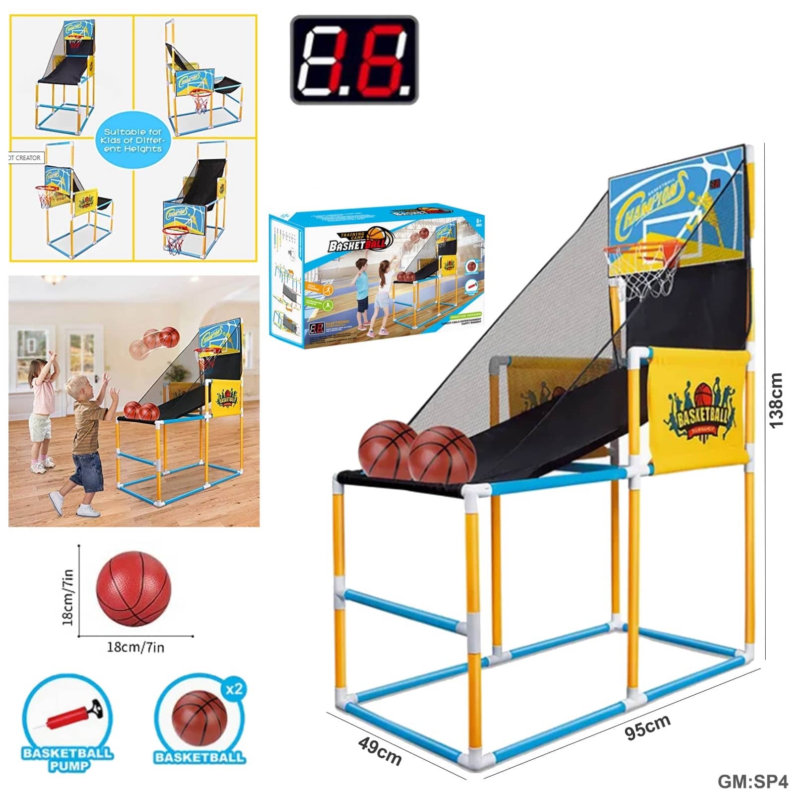 Kids Electric Score Display Basketball Shooting Hoop"SP4"
