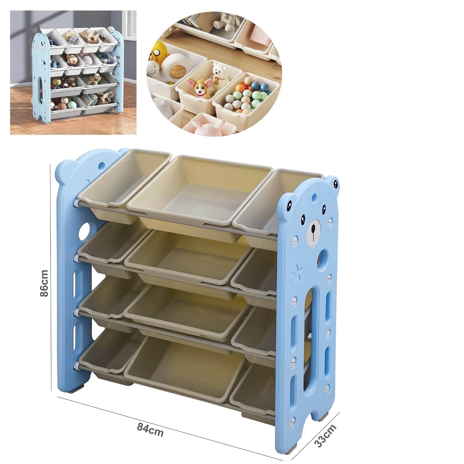 4 Layer Large Storage Organizer for Toys"320"