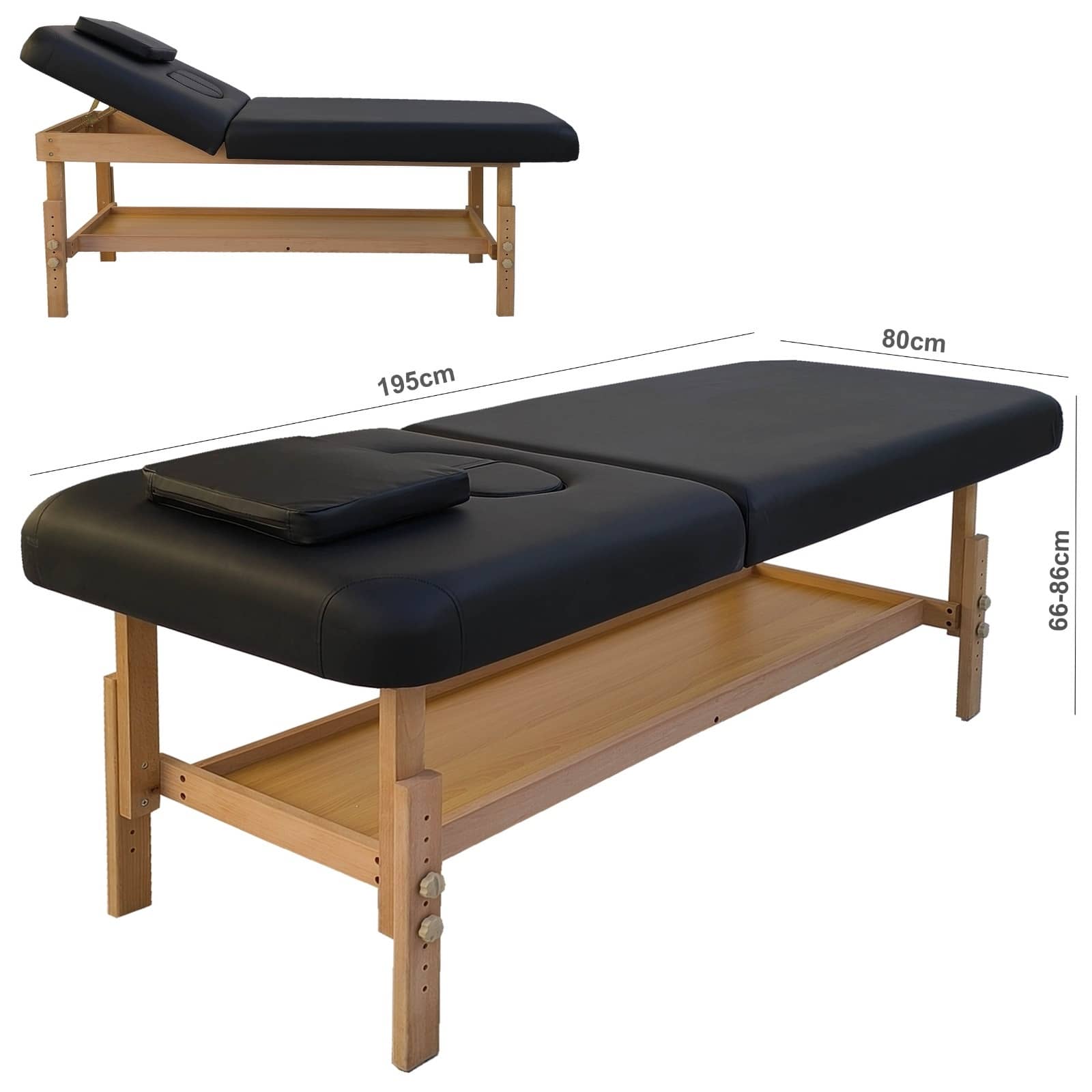 سرير تدليك خشبي وطاولة تدليك ثابتة "809-13"