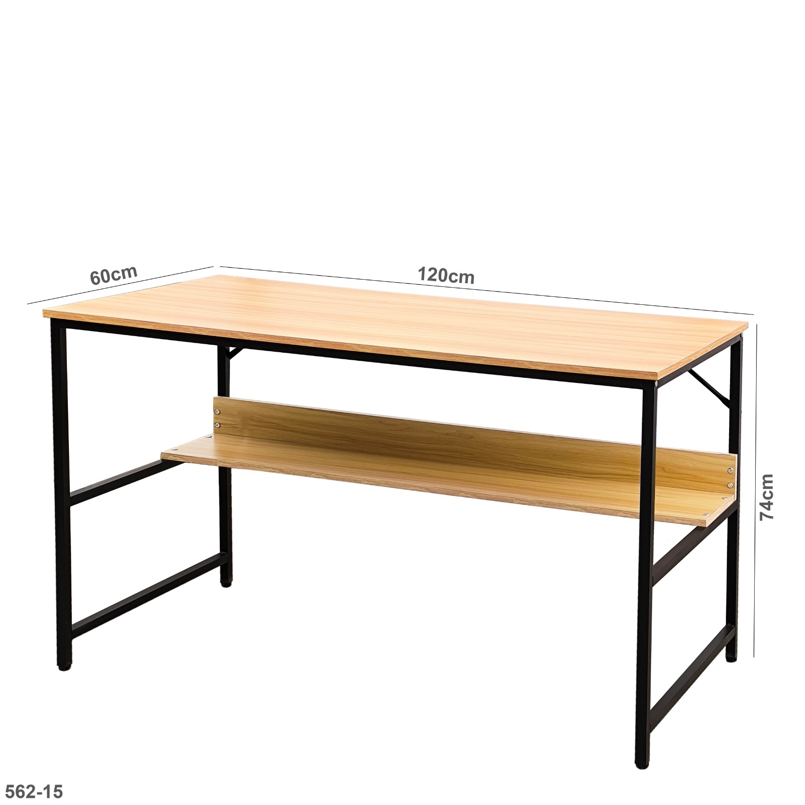 مكتب كمبيوتر خشبي عصري بسيط مع رف تخزين "562-15"