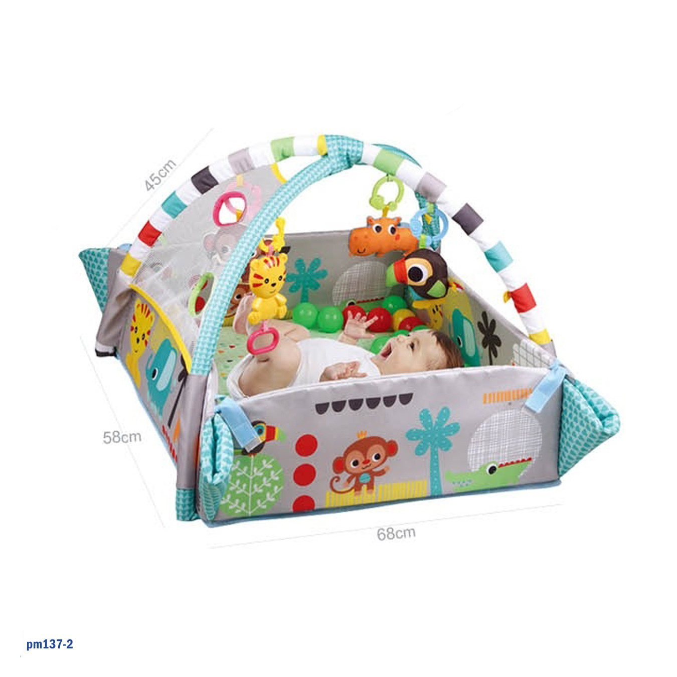 صالة تنشيط الطفل وحفلة الكرات - سجادة لعب متعددة الوظائف - "pm137-2"