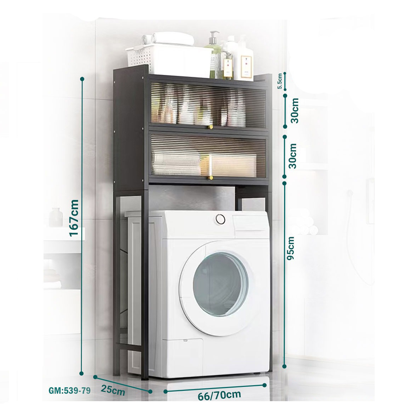 Washing machine unit 3 consisting shelves "539-79"