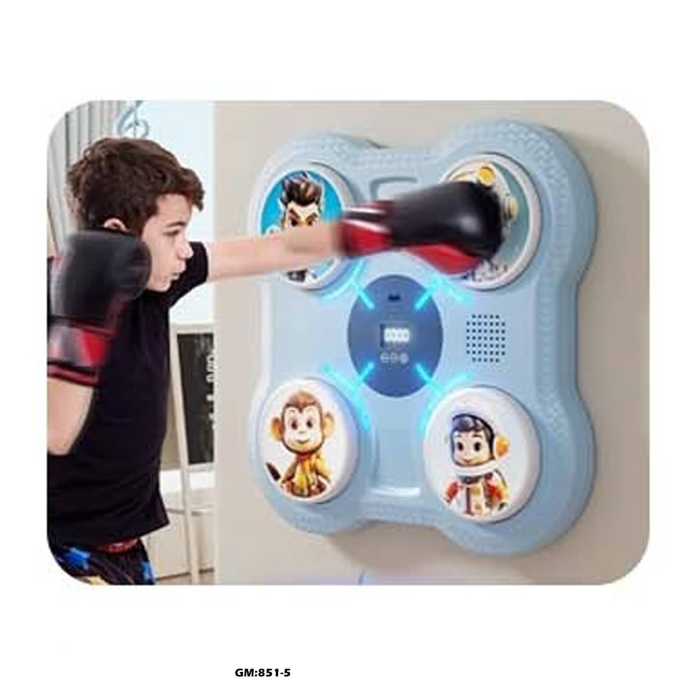 الهدف الذكي للموسيقى للأطفال - لعبة الضرب التفاعلية المعلقة على الجدار مع أضواء LED وعداد إضراب "851-5"