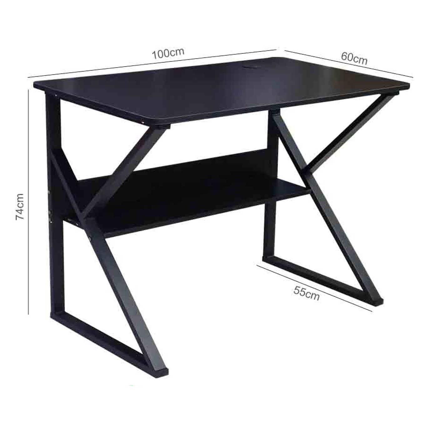 المكتب الحديث للكمبيوتر مع تخزين الكتب | طاولة دراسية بأبعاد 100x60 سم | مكتب منزلي ومكتب "562-20"