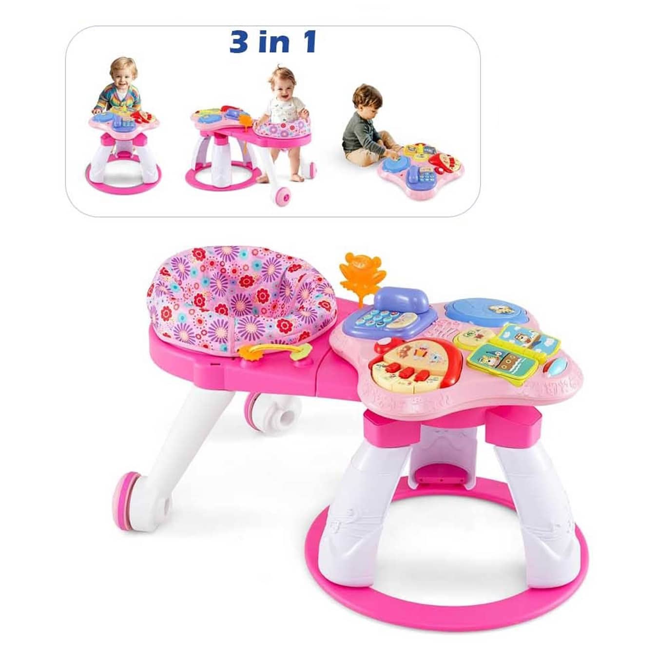 Multifunctional 3 in 1 Baby Rotating Activity Chair – Suitable for 6 Months to 3 Years (BG-102-2)
