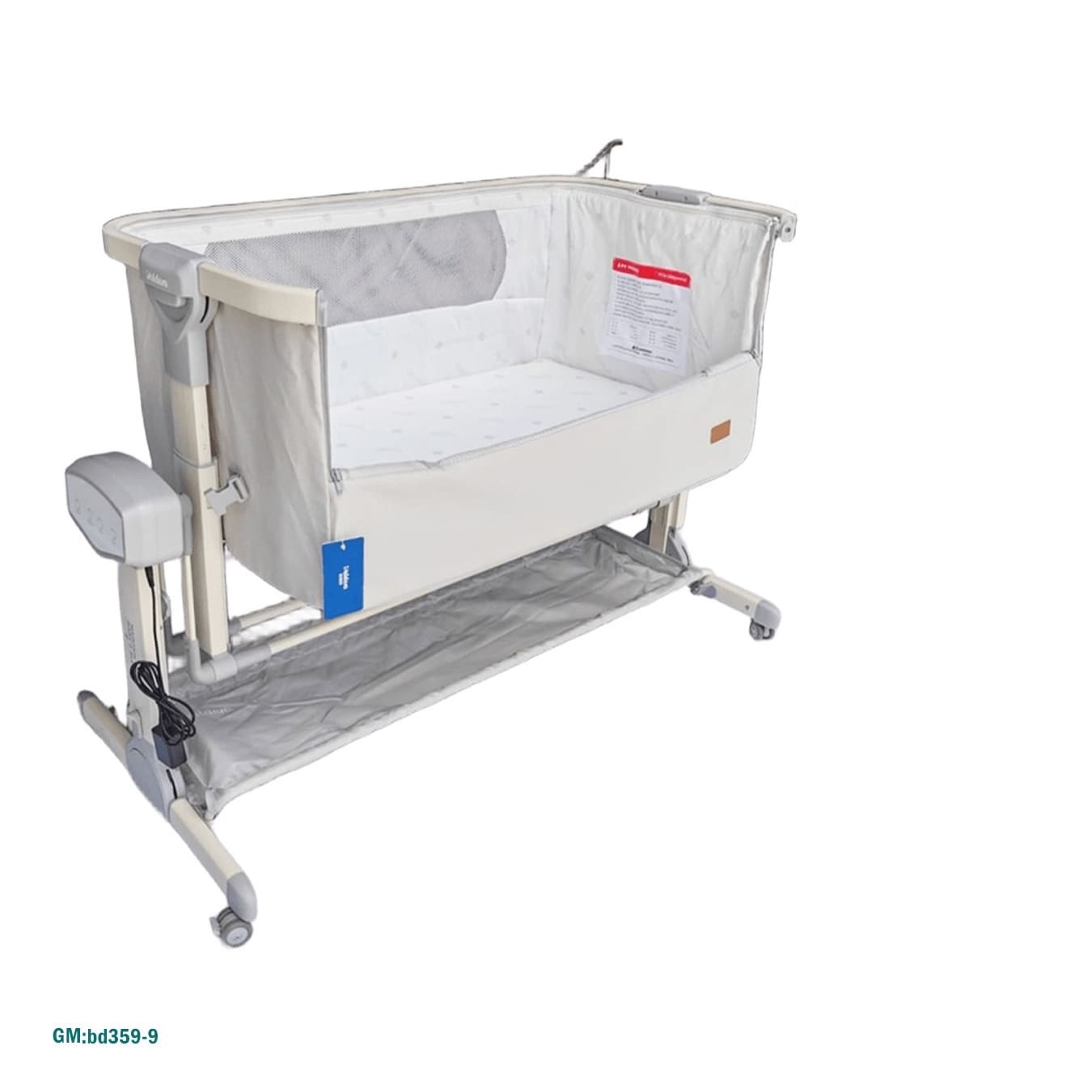 سرير الأطفال الكهربائي المتأرجح مع شبكة ضد البعوض - "bd359-9"