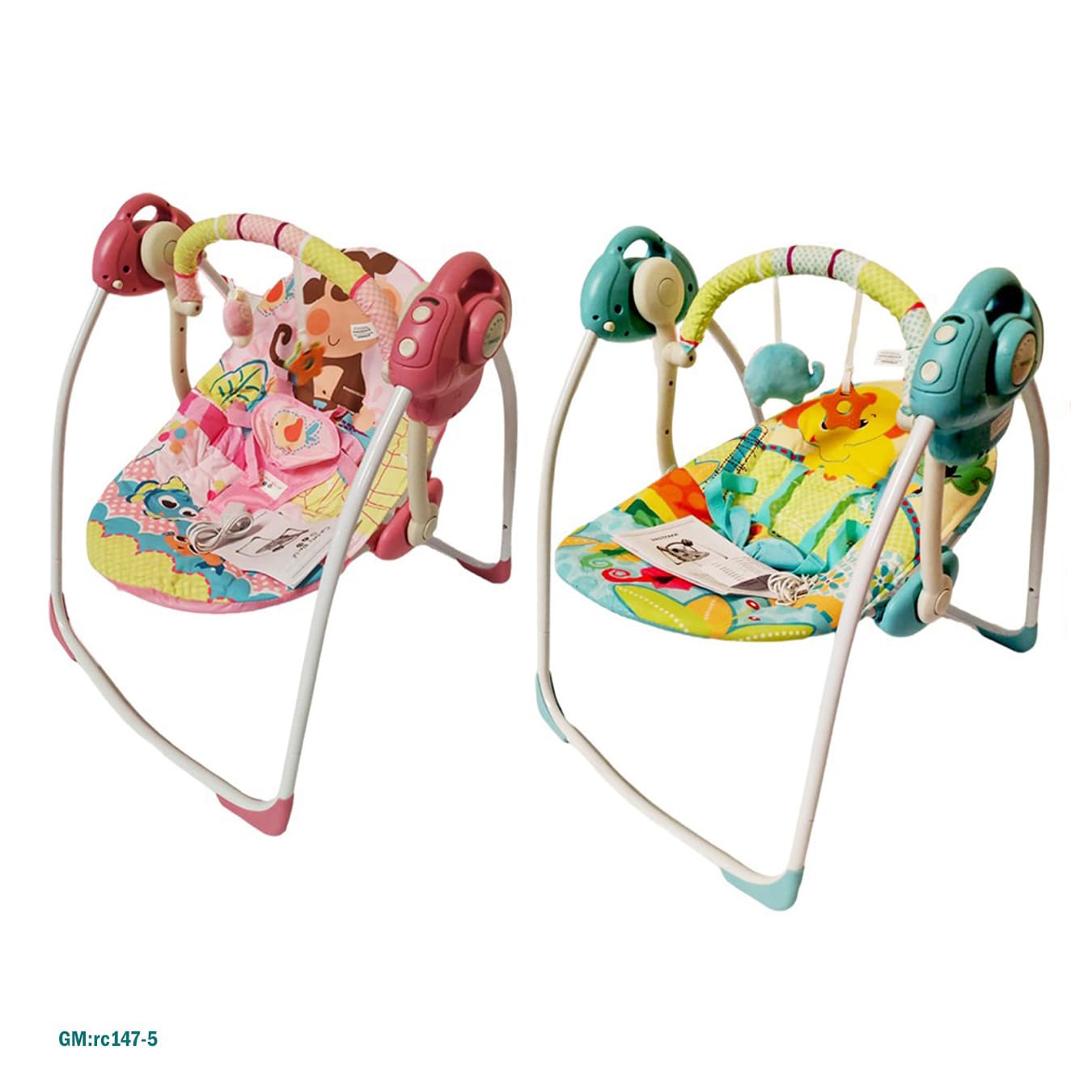 كرسي إهتزاز كهربائي للأطفال مع موسيقى وألعاب - "rc147-5"