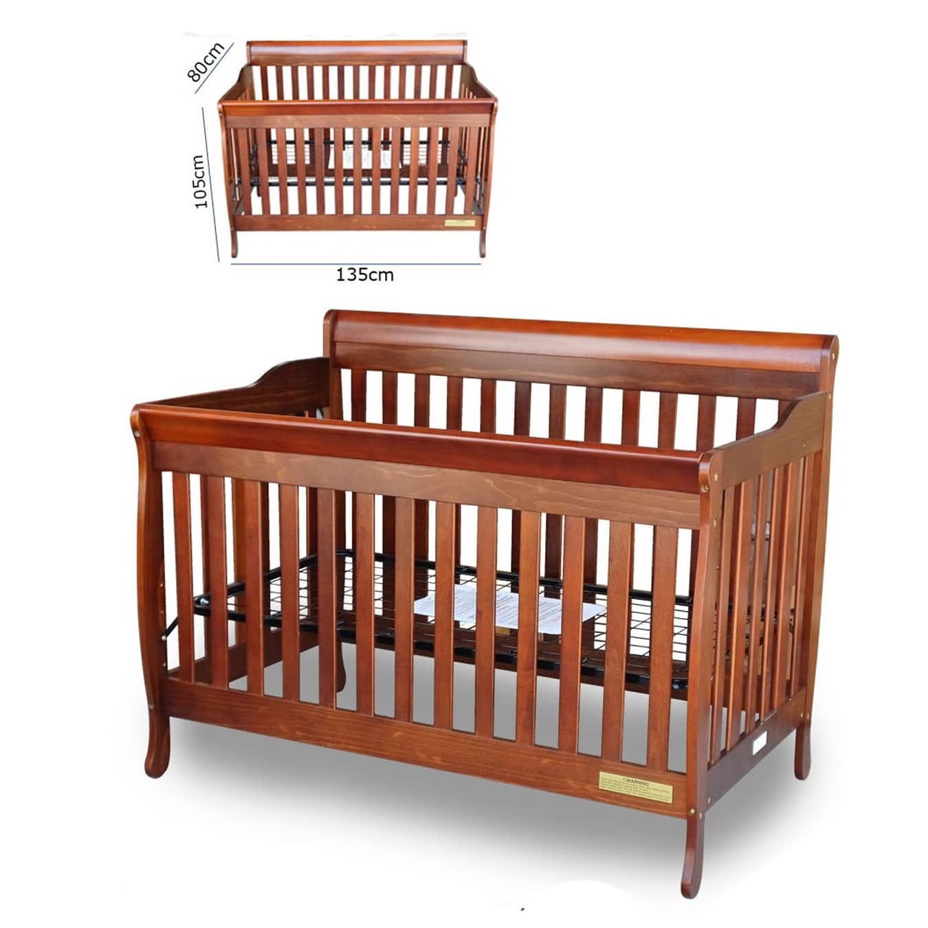 Luxury Wooden Baby Cot – Suitable for 0–2 Years – Code: bd361-1