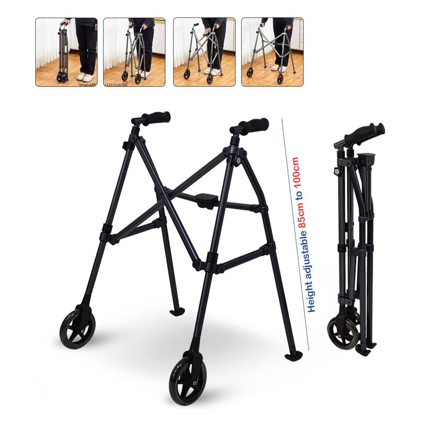 المشي القابل للطي خفيف الوزن - قابل للتعديل في الارتفاع "mw332-3"