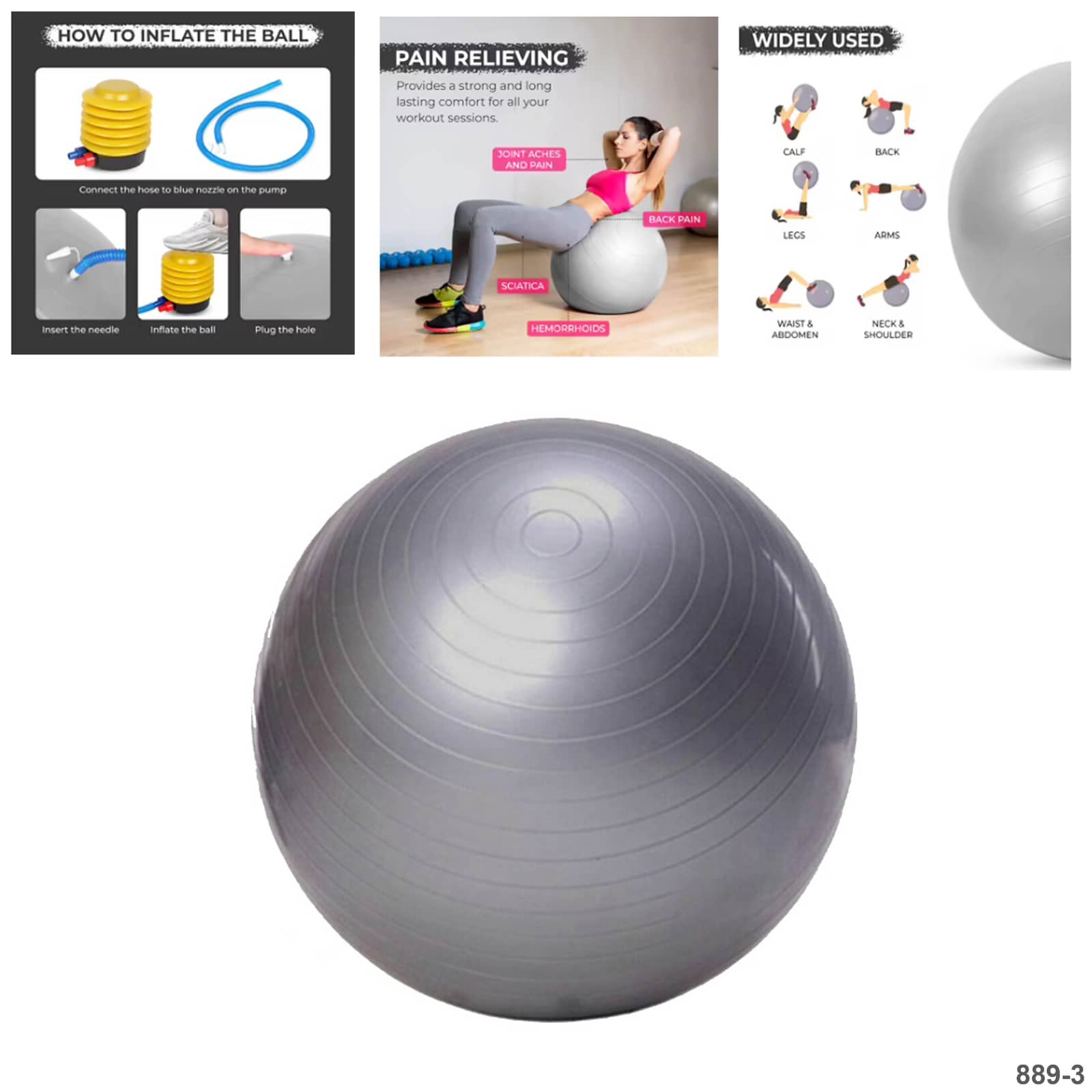 كرة تمارين مقاومة الانفجار، اليوغا، الجيم "889-3"