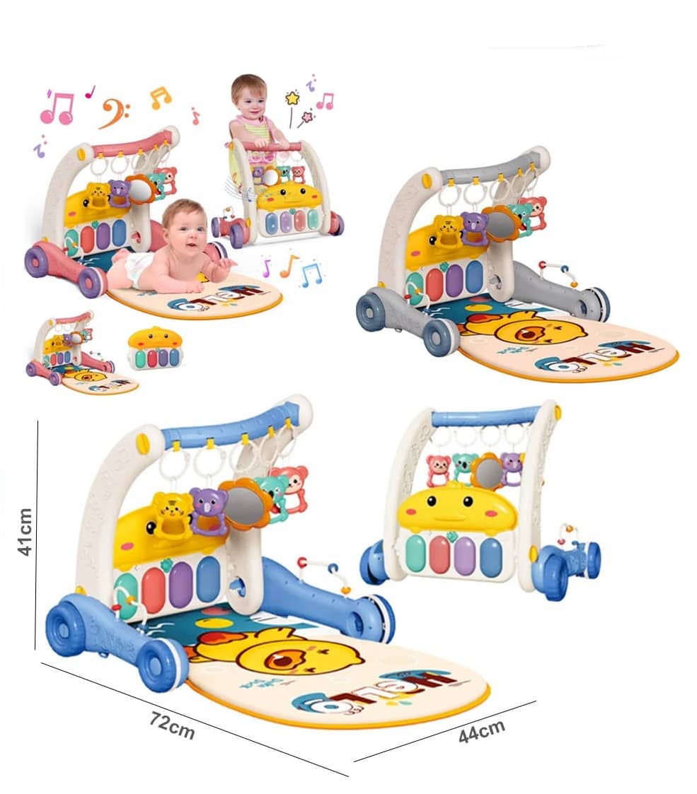 سجادة أطفال متعددة الوظائف 2 في 1 ومشاية مع بيانو "pm131-2"