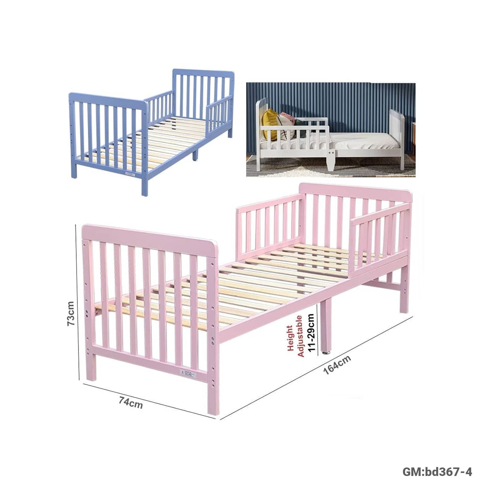 simply classic design wooden kids bed"bd367-4"