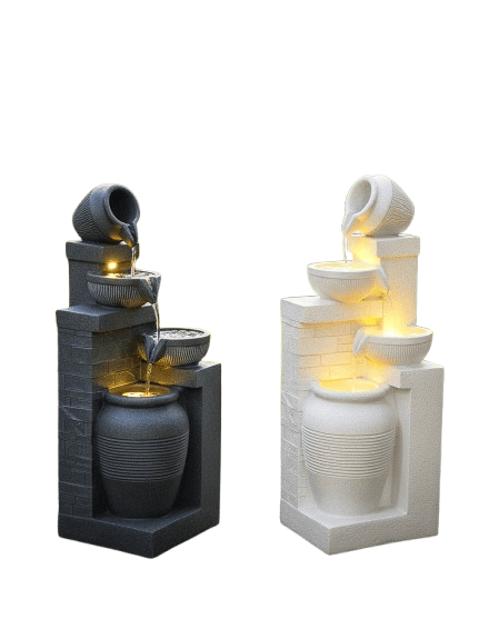 wall design waterfall fountain with led lights for home garden "2432"