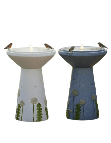 Bird Bath Waterfall Fountain with LED Light for Home Garden "2450"