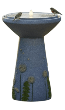 Bird Bath Waterfall Fountain with LED Light for Home Garden "2450"