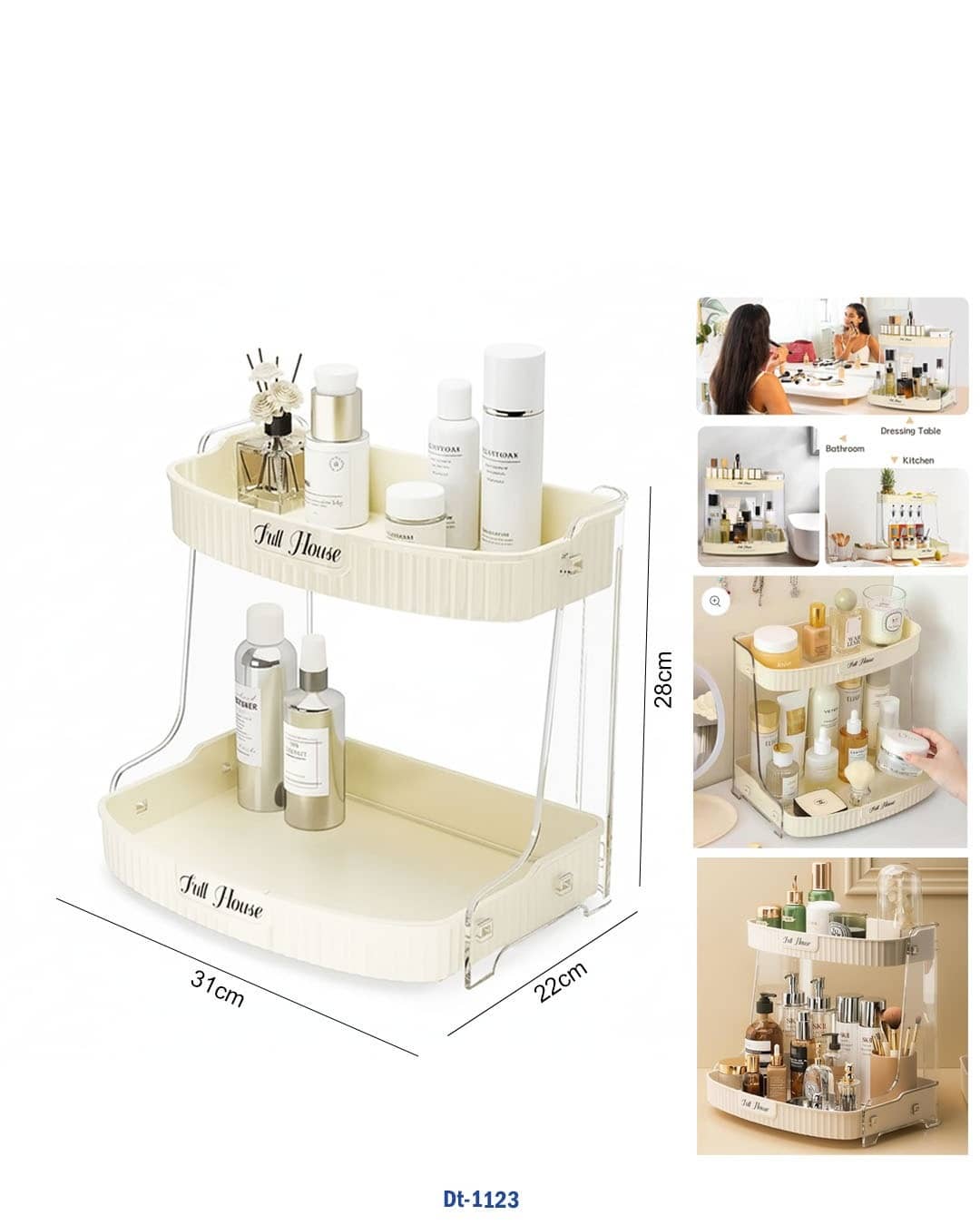 2-Tier Organizer Storage Shelf"dt-1123"