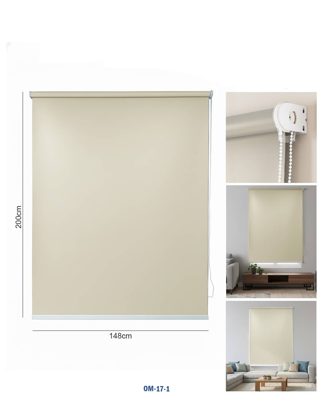 Blackout Roller Blind "om-17-1"