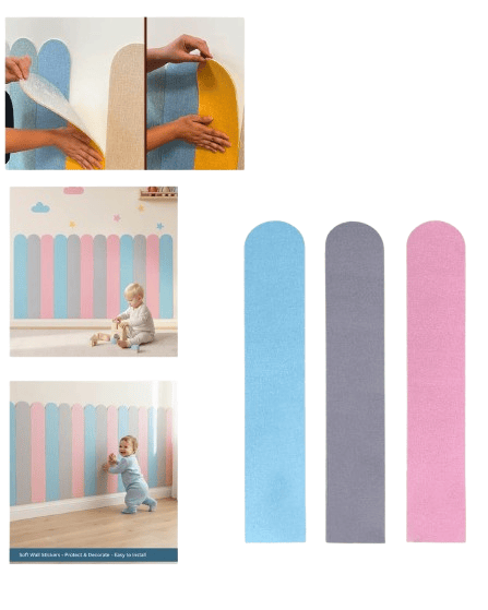Colorful Self-Adhesive Wall Sticker for Toddler Safety – 10pcs Set"dt-m115"