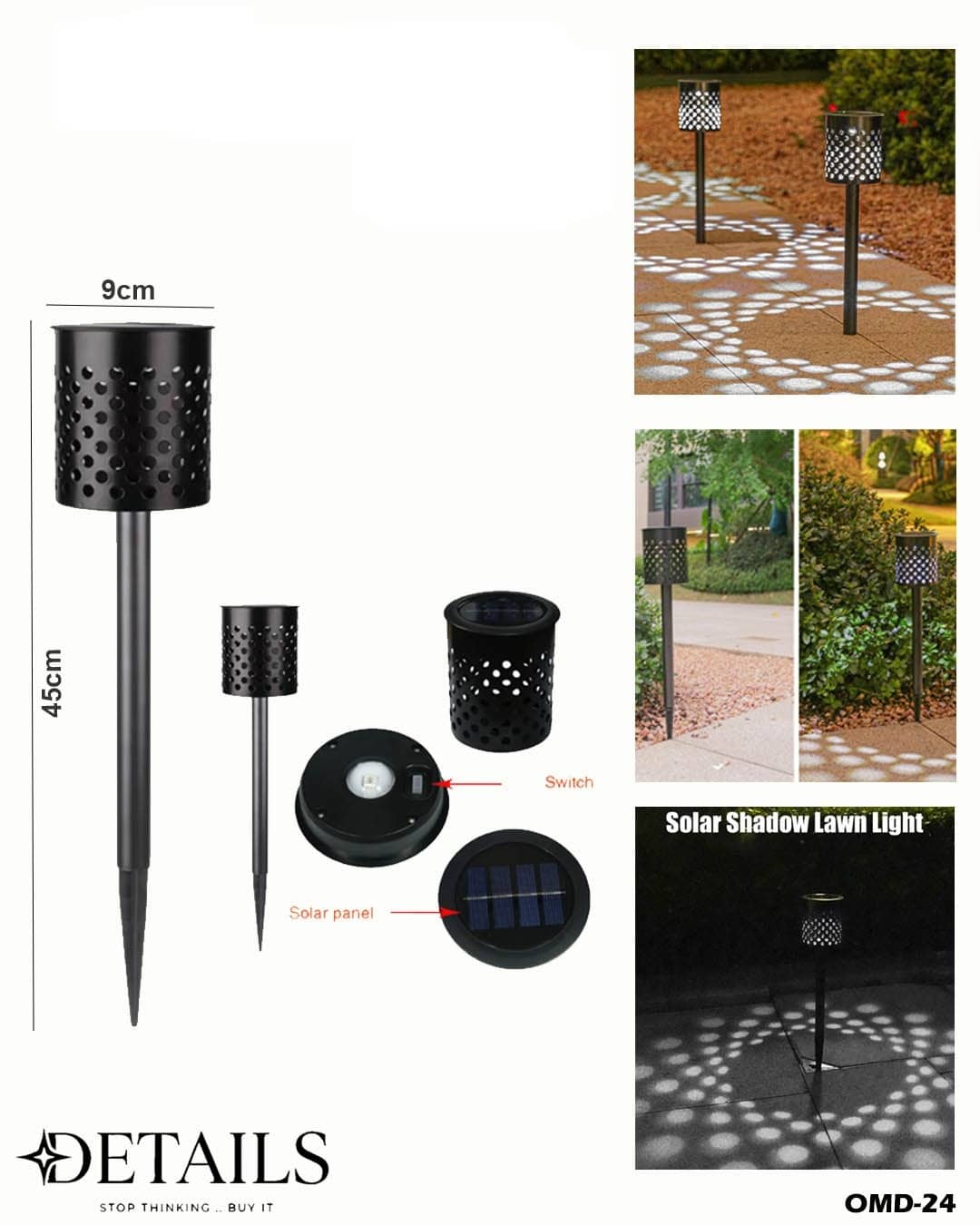LED Lighting Solar High Brightness Garden Spotlight"OMD-24"