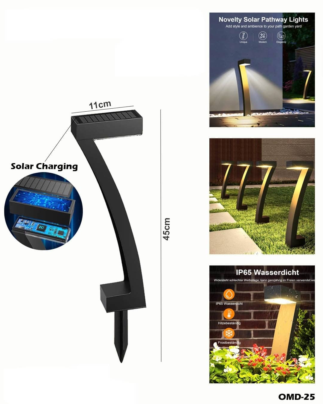 Warm Solar High Brightness Seven-Shaped Garden Spotlight"OMD-25"
