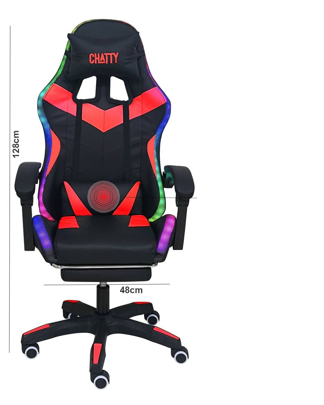 RGB Comfortable Leather Gaming Chair with Footrest"CS-CHR02"