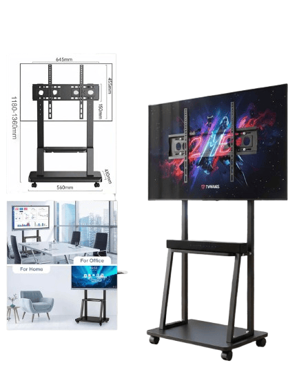 Mobile TV Stand Trolley with Wheels – 32″ to 70″"OMD-29"