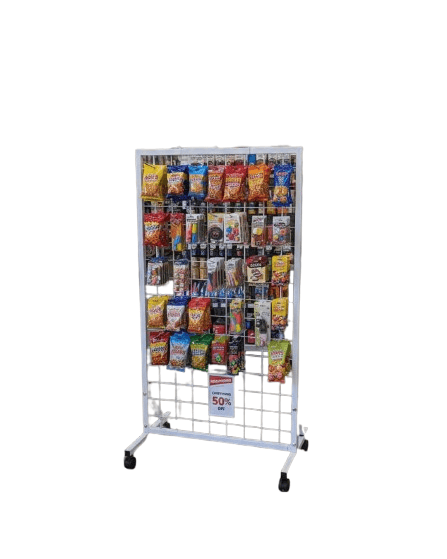 Floor Standing Gridwall Mesh Display Panel Rack"OMD-43"