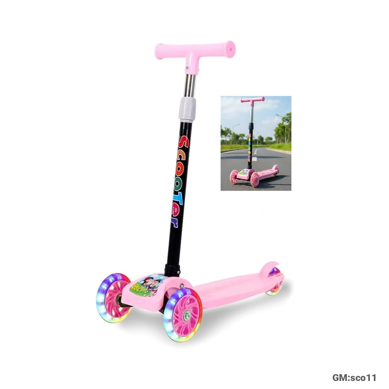 Foldable Height Adjustable 3-Wheel Children’s Scooter"SCO11"