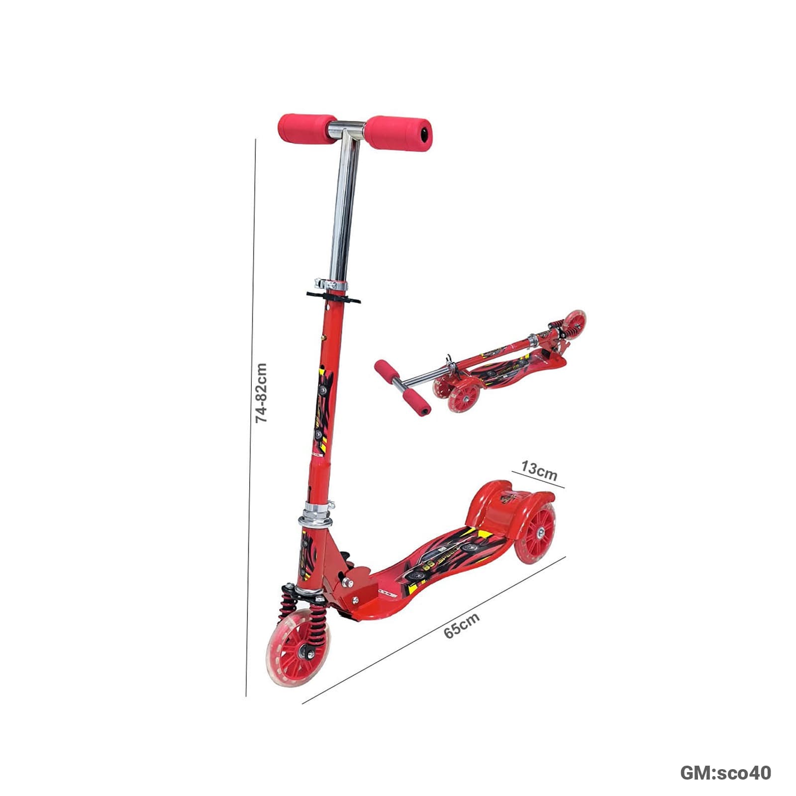 Foldable Height Adjustable 3-Wheel Children’s Scooter"SCO40"