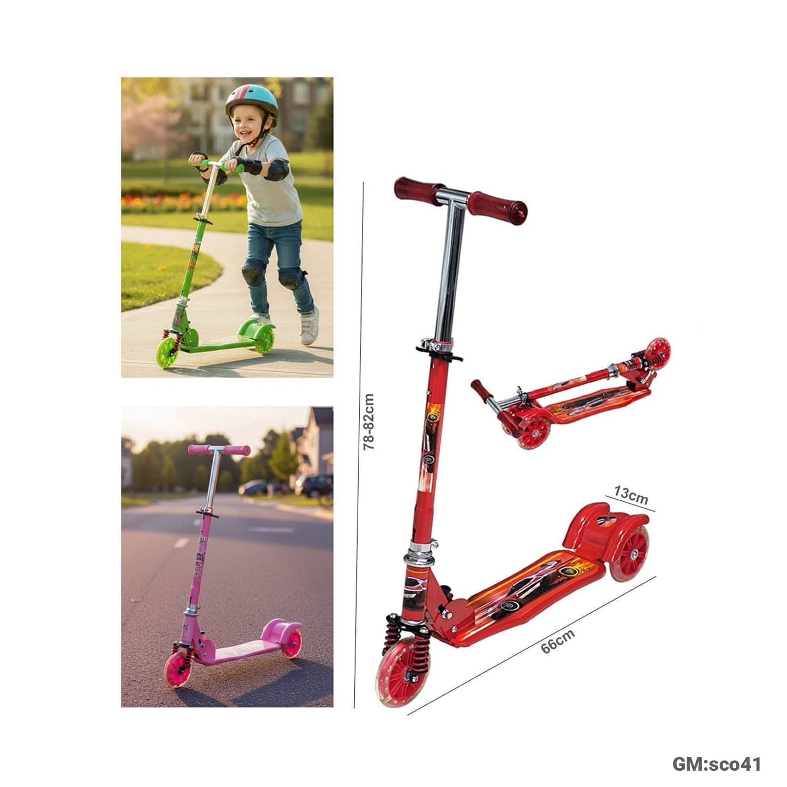 Foldable Height Adjustable 3-Wheel Children’s Scooter"SCO41"