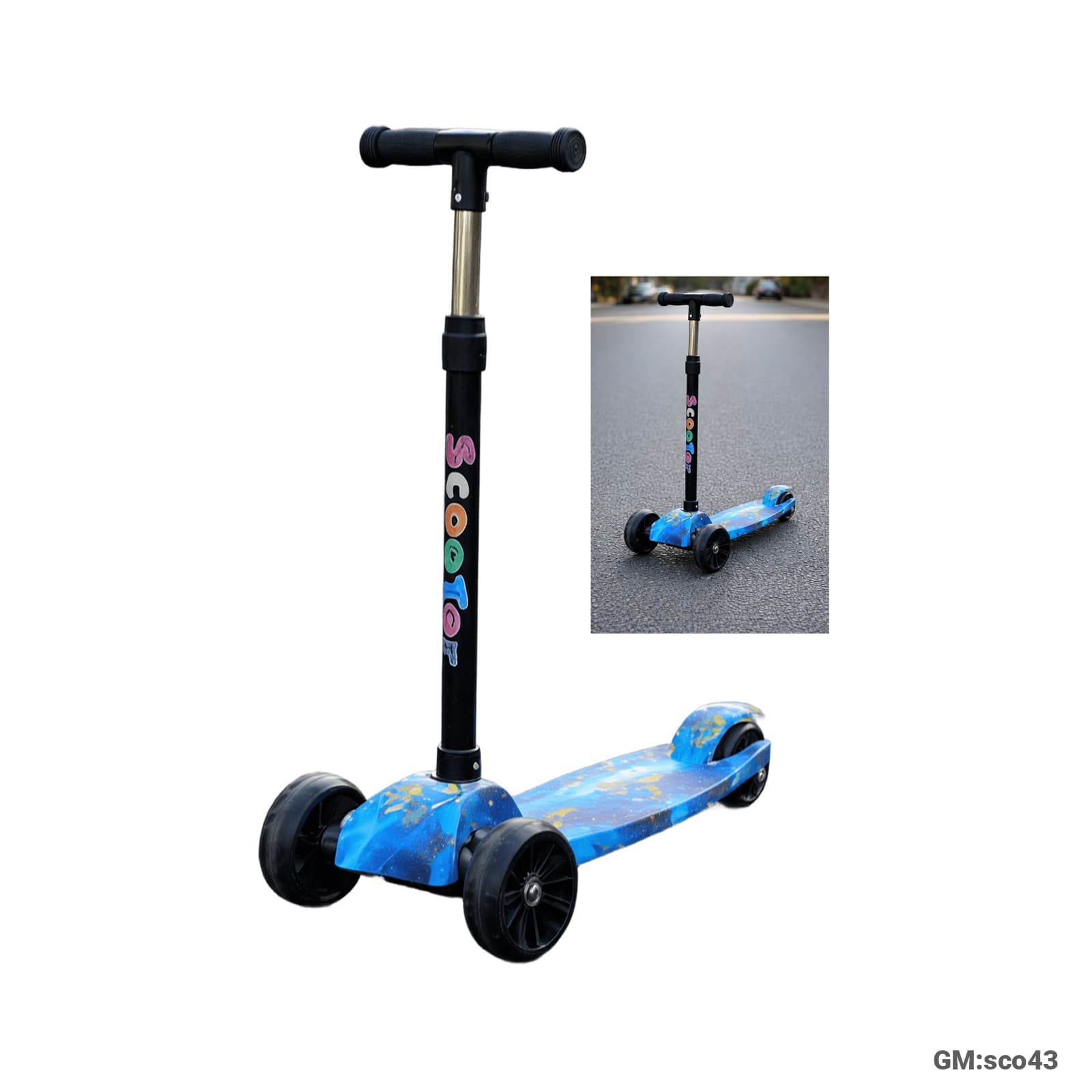 Foldable Height Adjustable 3-Wheel Children’s Scooter"sco43"