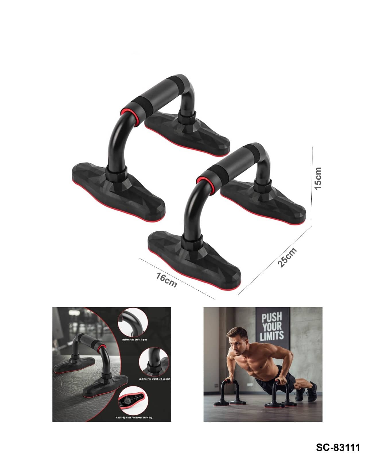 Push Up Bars – Home Strength Training Equipment"SC-83111"