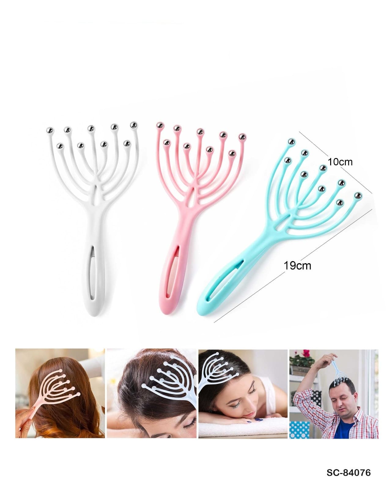 Nine Claw Head Massager – Scalp Relaxation Tool"SC-84076"