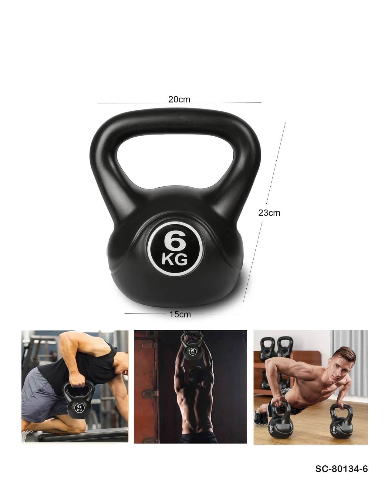 Kettlebell – Strength Training Weight (6 KG)"SC-80134-6"