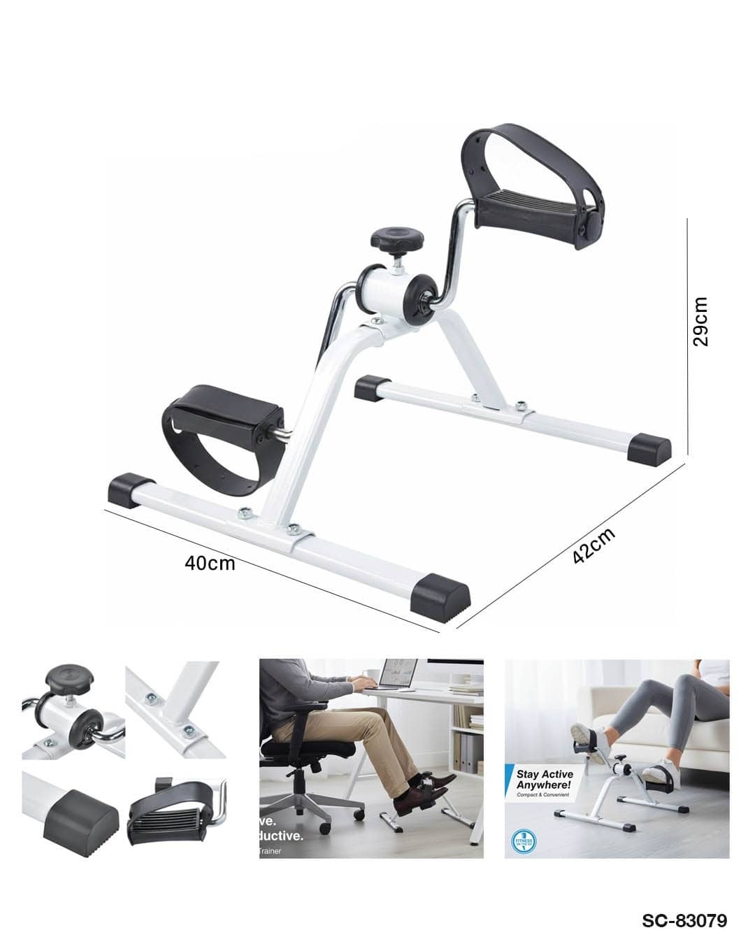 Arm and Leg Mini Exercise Bike – Compact Indoor Pedal Exerciser"SC-83079"