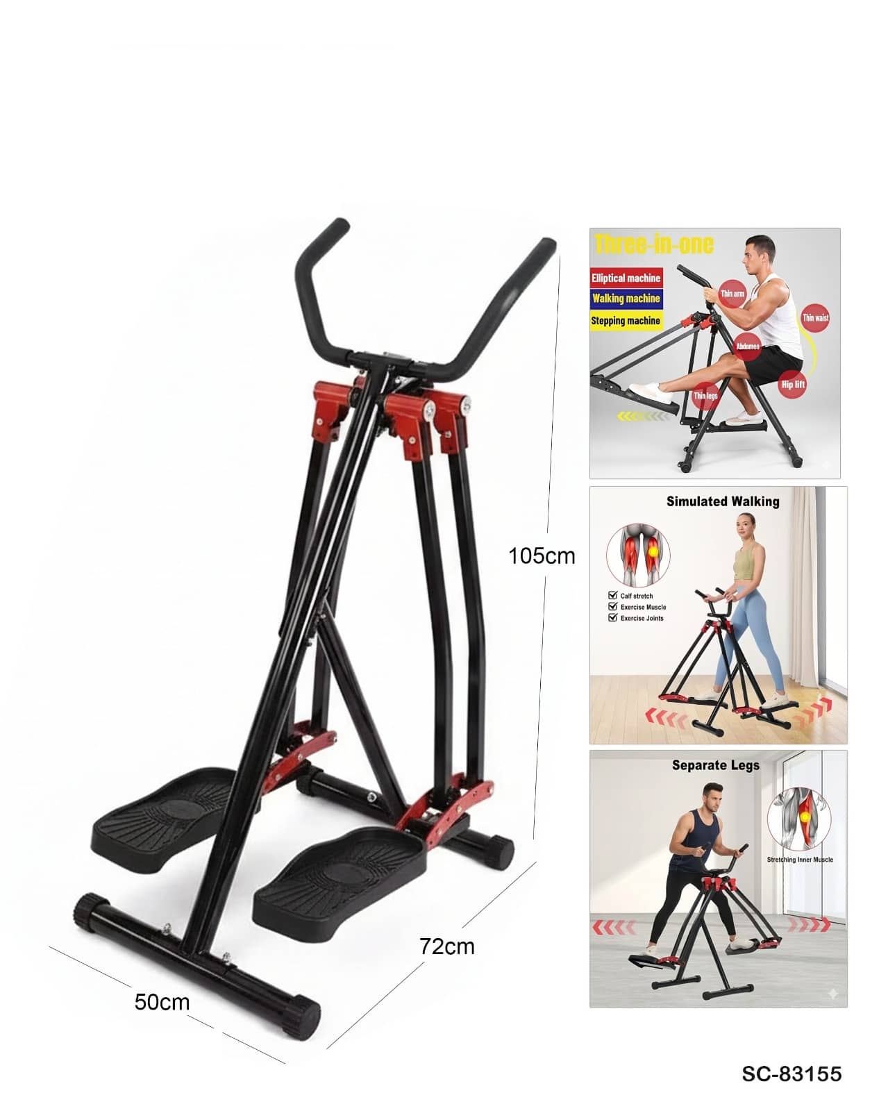 3-in-1 Indoor Space Walker – Strength, Balance & Coordination Fitness Trainer"SC-83155"