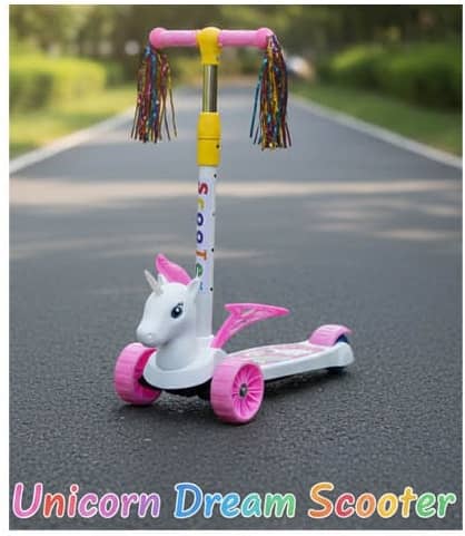 Unicorn 3-Wheel Push Kick Scooter – Height Adjustable"SCO9"
